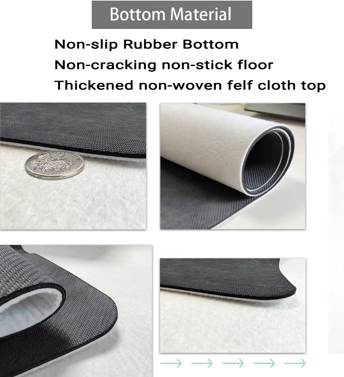 Charming No Soliciting Doormat - Non-Slip Rubber Mat for Kitchen, Bathroom, and Garden