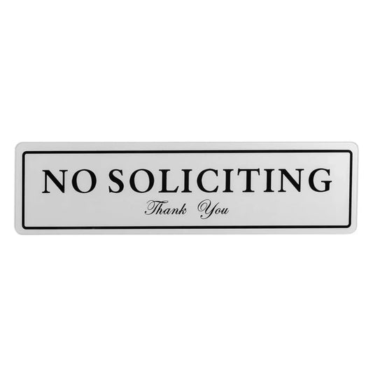 Vintage No Soliciting Metal Sign - Premium Waterproof Tin Wall Decor for Home & Outdoor Spaces